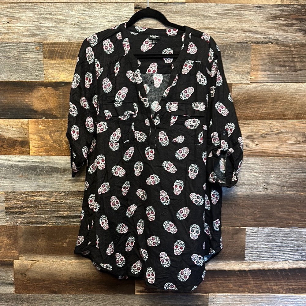 Torrid sugar skull flannel shit